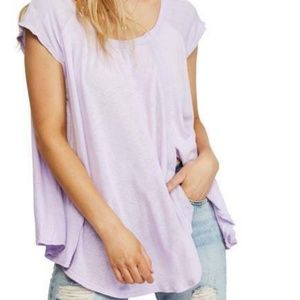Free People Keep it Simple Tee Lilac Fields